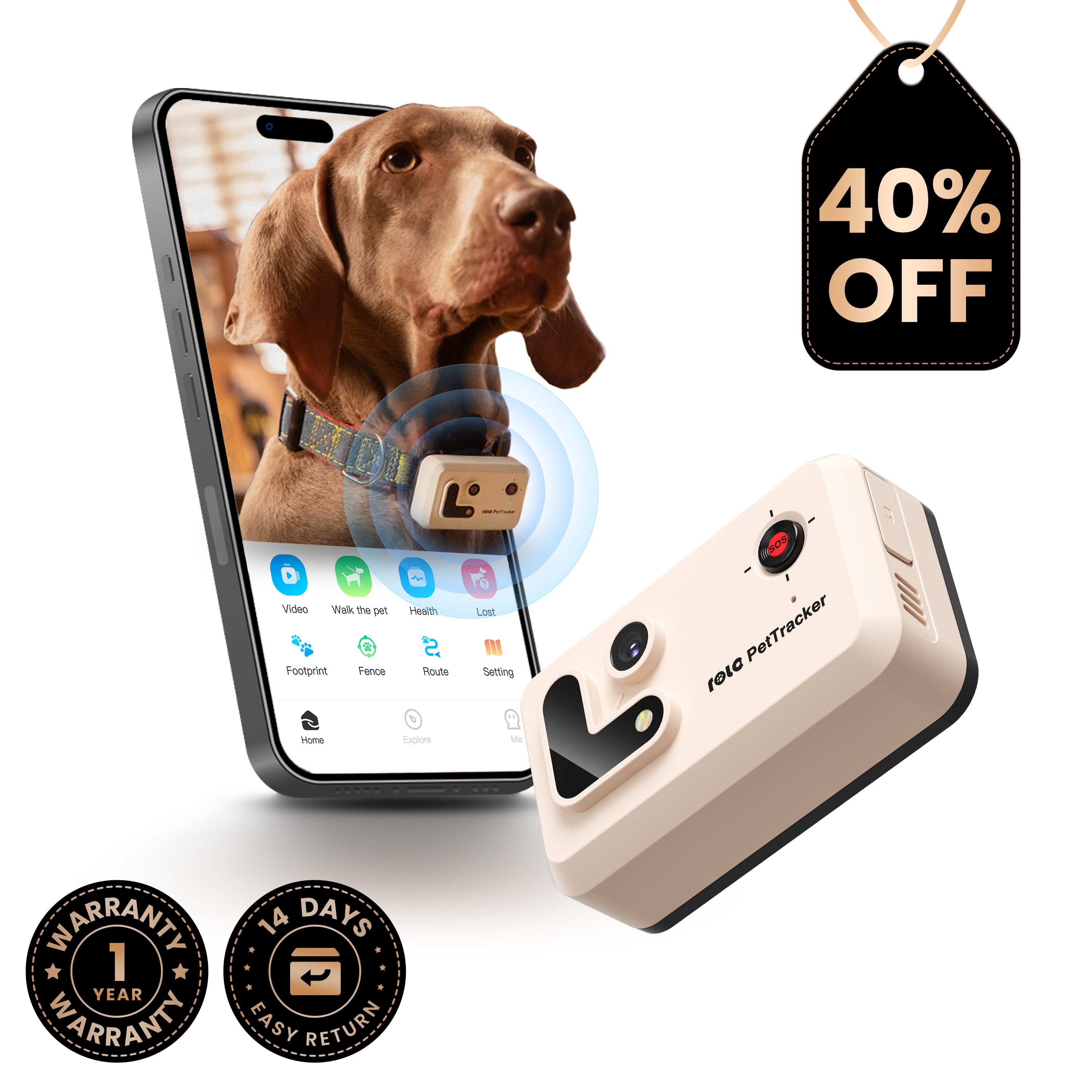 ROLA PetTracker-GPS Tracker with Camera