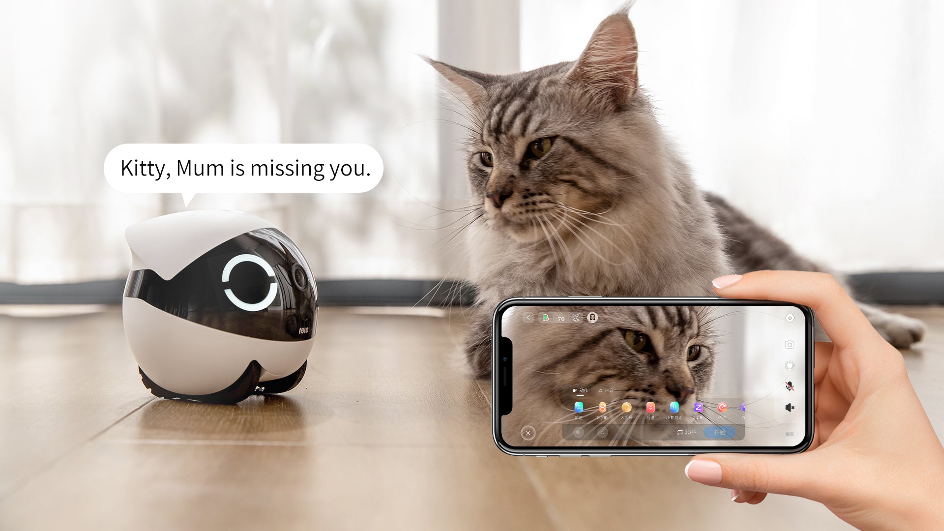 ROLA Mini companion robot Remote Pet Entertainment via App Control