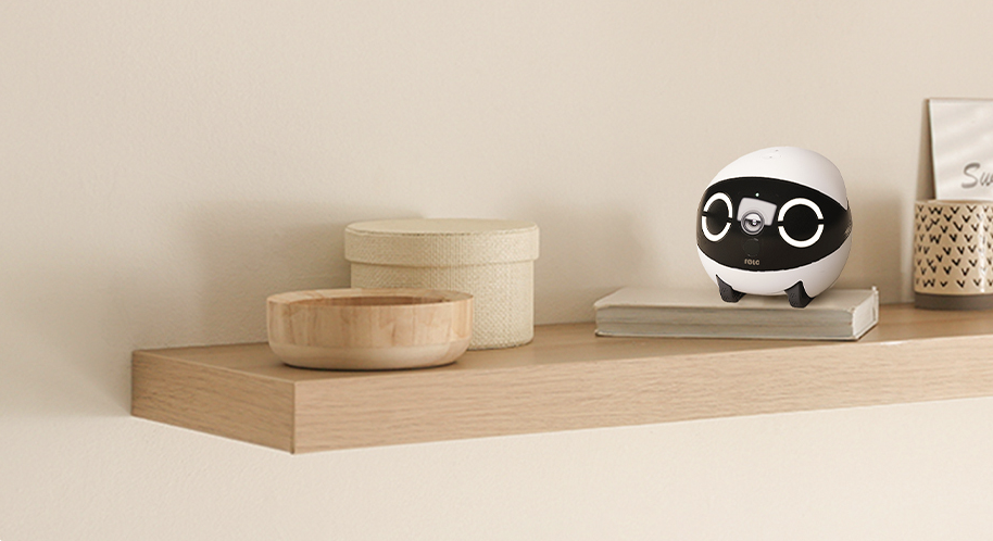 ROLA Mini companion robot in the living room