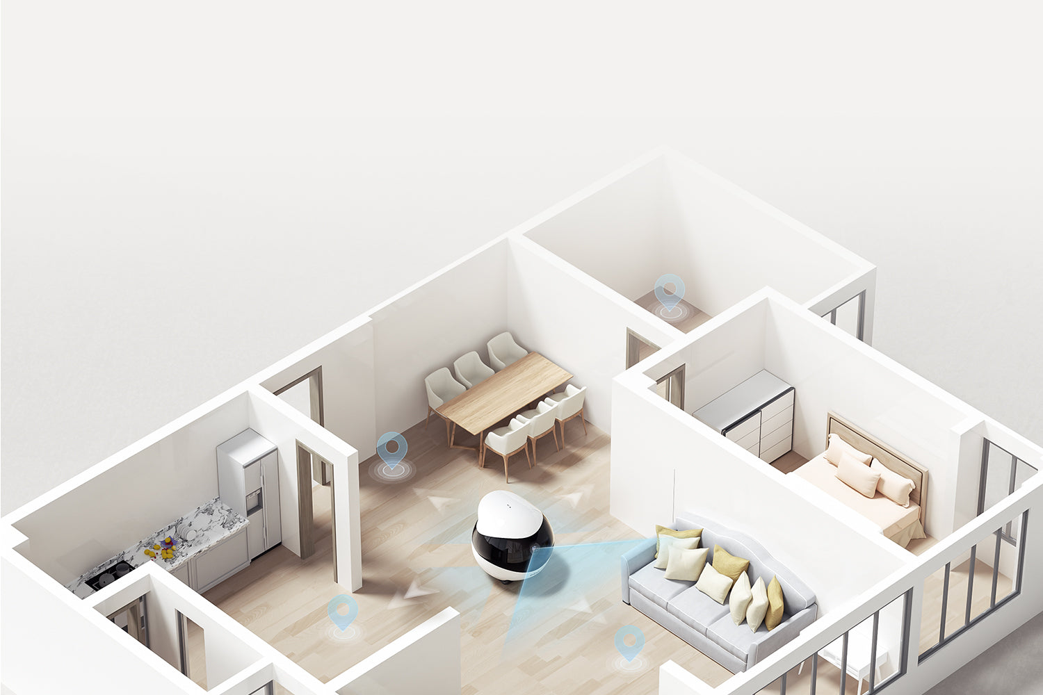 EBO Air 2 companion robot: Mobile Home Guardian